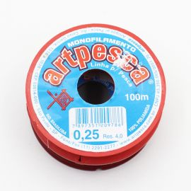Fio de Naylon Transparente 0,25mm / Linha para Pesca (Rolo c/ 100 Mts) 