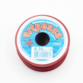 Fio de Naylon Transparente 0,35mm / Linha para Pesca (Rolo c/ 100 Mts) 