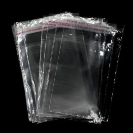 Saco com Adesivo / 10x15cm - (Pct. com 100 Unidades) - Transparente 