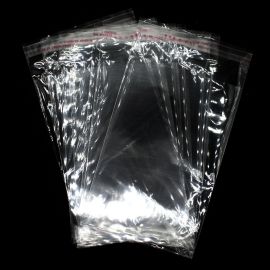Saco com Adesivo / 8x8cm - (Pacote com 100 Unidades) - Transparente 