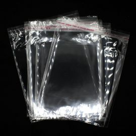 Saco com Adesivo / 14x14cm - (Pct. com 100 Unidades) - Transparente 