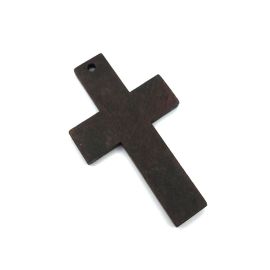 Crucifixo de Madeira / 68x39mm - Marrom (Unidade)
