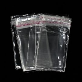 Saco com Adesivo / 6x7cm - (Pct. com 100 Unidades) - Transparente 