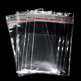 Saco com Adesivo / 7x7cm - (Pct. com 100 Unidades) - Transparente 
