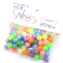 Mix multicolorido Fluorescente / 8mm - Bola (10 gramas)