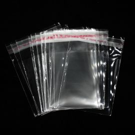 Saco com Adesivo / 6x9cm - (Pct. com 100 Unidades) - Transparente 