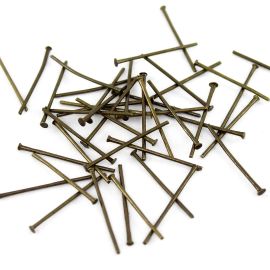 Alfinete com Cabeça / 20mm - (Pct. c/10 GRAMAS)-Ouro Velho