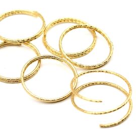 Argola de Alumínio 39mm/Dupla (10 gramas) -Dourado