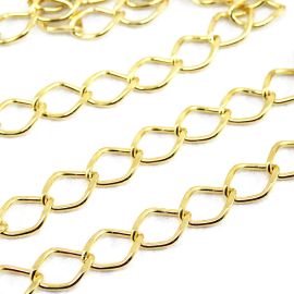 Corrente de Ferro / Elo: 20x18mm (1 metro) - Dourado 