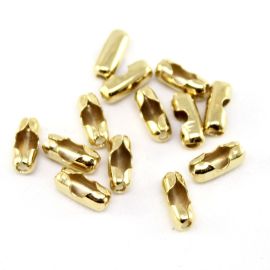 Fecho Canoa de Metal / 8x3mm - Para Corrente de Bolinha 2mm (Unidade)