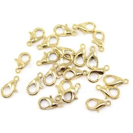 Fecho de Metal / 14mm - Lagosta (Unidade)-Dourado