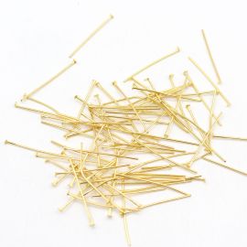 Alfinete de Cabeça 50mm / Importado (50 Gramas) - Dourado
