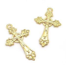 Crucifixo de Metal / 66x40mm - com O Cristo (Unidade)