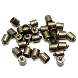 Terminal de ABS / 14x10mm - Redondo (10 gramas)-Ouro Velho