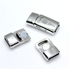 Fecho de Metal / 26x14mm - Imã (PAR) - Níquel 
