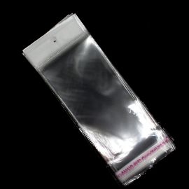 Saco Adesivo com Sulapa / 8x25cm (Pct. com 100 Unidades) - Transparente 