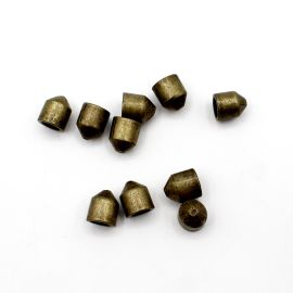 Ponteira de Metal / 9x8mm - Para Colagem (Unidade)-Ouro Velho