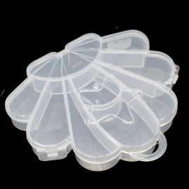Caixa Organizadora / 13x12cm - Concha - 9 Divisórias (unidade) - Transparente  