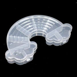 Caixa Organizadora / 9,5X14,8cm - Arco-íris - 9 Divisórias (unidade) - Transparente  