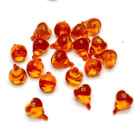 Pingente de Acrílico / 19x14mm - Fruta - Pera (10 gramas) - Laranja 
