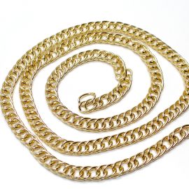 Corrente de Alumínio / Elo:15X11mm - Duplo (1 METRO) - Dourada 