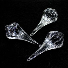 Pingente de Acrílico / 83x35mm - Gota (UNIDADE) - Transparente 
