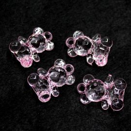 Pingente de Acrílico / 35x25mm - Ursinho (10 gramas)