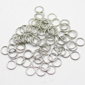 Argola de Metal Importada / 8mm (50 gramas) -Níquel