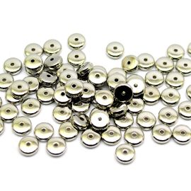 Entremeio de Plástico ABS / Disco - 8mm (10 gramas) - Níquel  