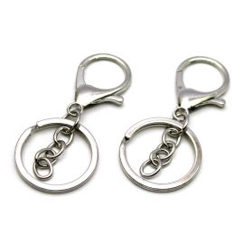 Fecho de Metal / 6,5cm - Mosquetão com Corrente e Argola (UNIDADE) 