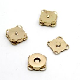 Fecho Magnetico para Bolsa / 15x15mm - para Costura (1 Par)