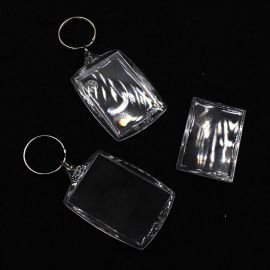 Chaveiro em Acrílico /  62x41mm - para Foto 3x4cm (unidade) - Transparente.