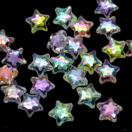Mix Multicolorido / 15mm - Estrela - Transparente Irisada (10 Gramas) 