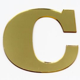 Letras de Acrílico / 8x9cm (G) - (UNIDADE) - Dourado