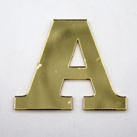 Letras de Acrílico / 4,5x5cm (P) - (UNIDADE) - Dourado