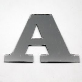 Letras de Acrílico / 8x9cm (G) - (UNIDADE) - Prata