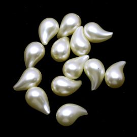 Conta de ABS Perolado / 24x15mm - Gota Furo Passante (10 gramas) - Rosê 