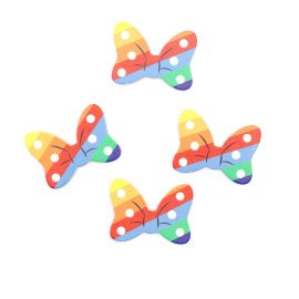 Aplique em Acrílico / 32x22mm - Laço da Minnie - Rainbow (unidade)