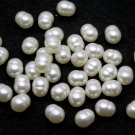 Imitação Pérola Água Doce / 12x10mm - Oval (10 gramas) - Marfim