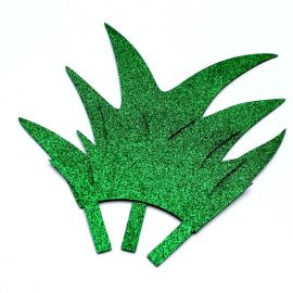 Kit de E.V.A com Glitter / 18,5x19cm - Folha (unidade) - Verde 