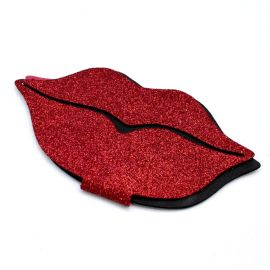 Kit de E.V.A com Glitter / 7x14cm - Beijo (unidade)