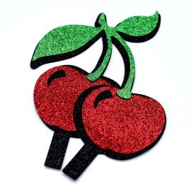 Kit de E.V.A com Glitter / 20,5x13cm - Cereja (unidade) 