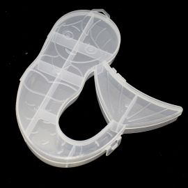 Caixa Organizadora em Plastico com 10 Divisórias / 18X15cm - Sereia (Unidade)-Transparente 