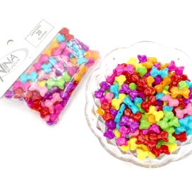 Mix Multicolorido Leitoso / 9X15mm - Laço (20 gramas)