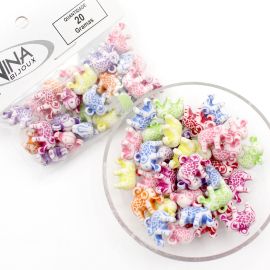 Mix Multicolorido / 14x15mm - Pingente - Elefante (20 gramas)