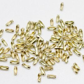 Fecho Canoa de Metal / 9x3mm - Para Corrente de Bolinha 3mm (Unidade)-Dourado
