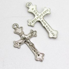 Crucifixo de Metal Para Terço do Casal / 44x26mm - (Unidade)