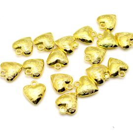 Pingente de Plástica ABS / 20X18mm - Coração ( 10 Gramas)-Dourado