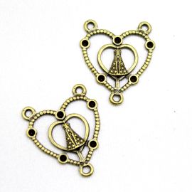Salve Rainha de Metal / 30x25mm - N. Sra Aparecida (Unidade)-Ouro Velho