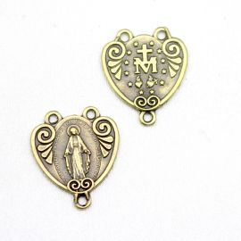 Salve Rainha de Metal / 24x21mm - N. Senhora das Graças (Unidade)